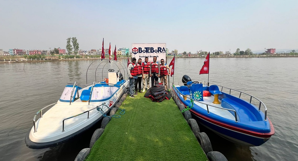 सुर्खेतको बुलबुले तालमा अवदेखि मोटरबोट सररर चल्ने